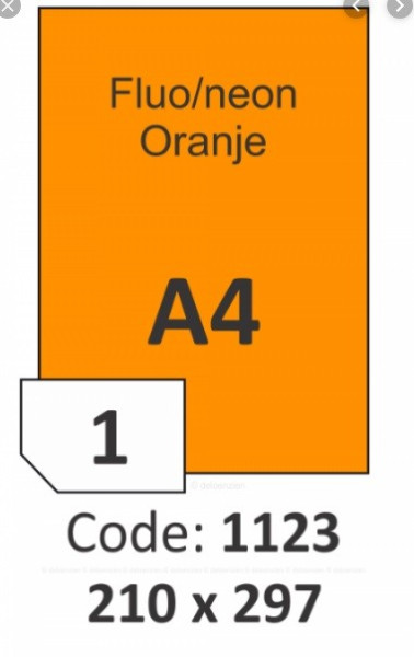 Etikety A4 sign oranž 210x297 R0133/20ks