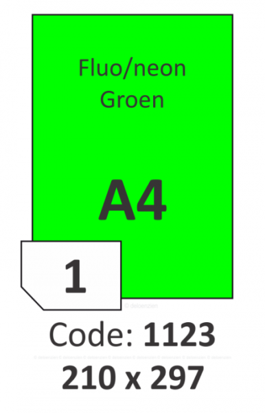 Etikety A4 sign zelená 210x297 R0130/100ks