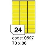 Etikety A4 žlutá 70x36 R0121/100ks