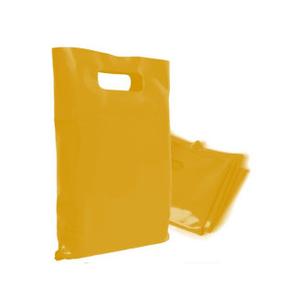 Taška LDPE, 38 x 44cm, průhmat, 0.045, žlutá, 25ks