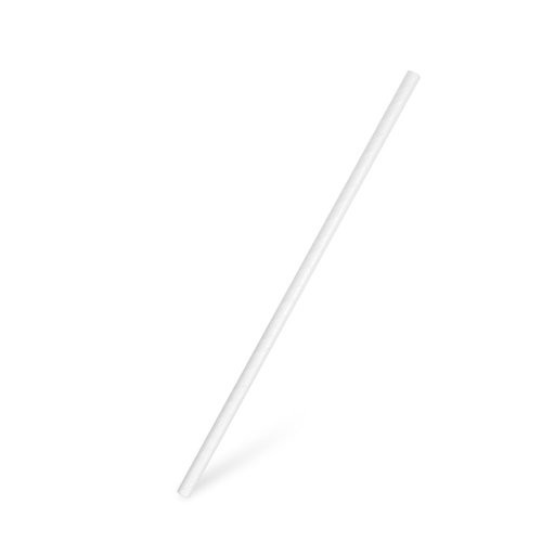 Slámky papírové bílé BIO 6x200mm / 100ks