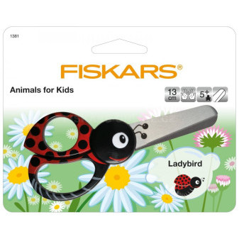 Nůžky dětské, univezální, zvířecí motivy, Fiskars, 13cm