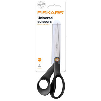 Fiskars Functional Form nůžky, černé, 21cm