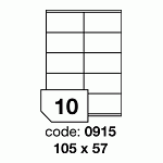 Etikety A4 bílá 105x57/100ks