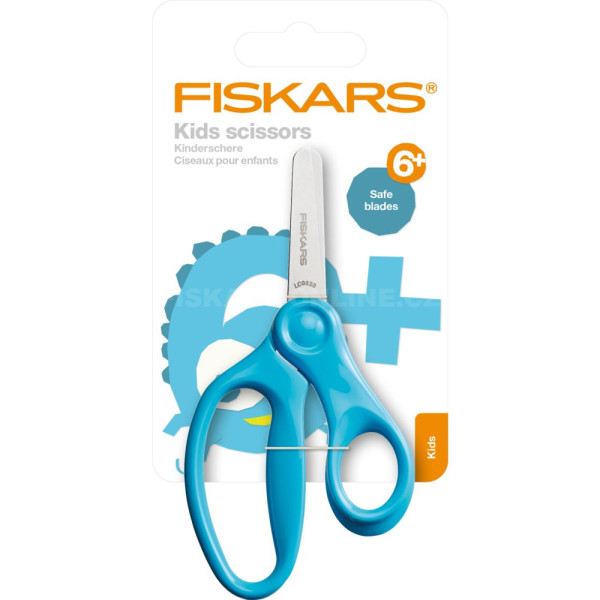 Nůžky dětské, univerzální, tyrkysové, Fiskars, 12cm