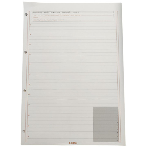 Náhradní náplň A4 portfolio, blok, 4 díry, 50l