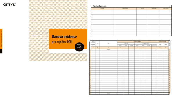 Daňová evidence A4 pro neplátce DPH/OP22