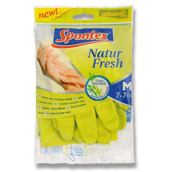 Rukavice Spontex Natur Fresh gumové vell.M