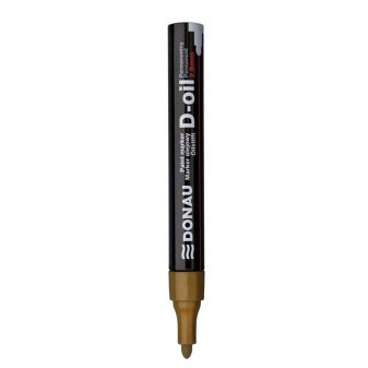 Popisovač lakový Donau 2,8mm, barva zlatá.