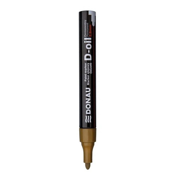 Popisovač lakový Donau 2,8mm, barva zlatá.