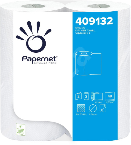 Ručník papírový Papernet role, 2vr., celulóza, 10,3 m