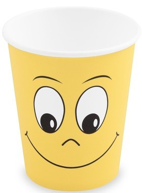 Kelímek 0,28 papír/50ks potisk smile