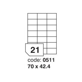 Etikety  R0ECO A4 bílá 70x42,4/100ks