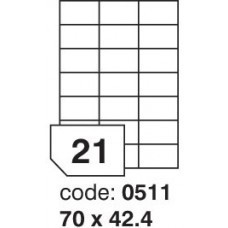 Etikety  R0ECO A4 bílá 70x42,4/100ks