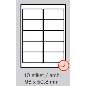 Etikety A4 bílá 96x50.8 R0100/100ks