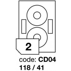 Etikety  A4 bílá CD04 118x41 R0100/20ks