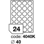 Etikety A4 bílá prům. 4cm R0100/20ks