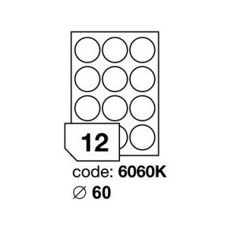 Etikety A4 bílá prům. 6cm R0100/100ks