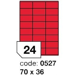 Etikety A4 červená 70x36 R0122/20ks