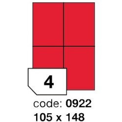 Etikety A4 sign červená 105x148 R0132 / 100ks