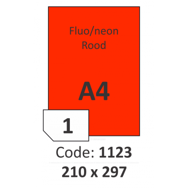 Etikety A4 sign červená 210x297 R0132 / 100ks