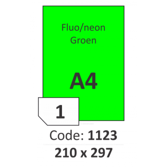 Etikety A4 sign zelená 210x297 R0130 / 20ks