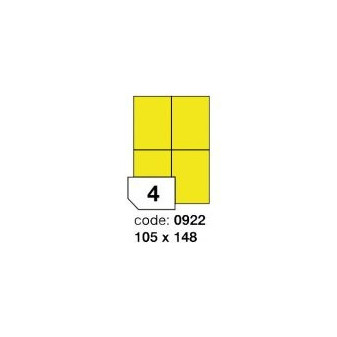Etikety A4 sign žlutá 105x148 R0131/100ks