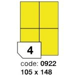Etikety A4 sign žlutá 105x148 R0131 / 20ks