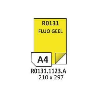 Etikety A4 sign žlutá 210x297 R0131/20ks