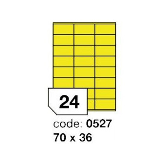 Etikety A4 sign žlutá 70x36 E0131/100ks