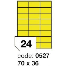 Etikety A4 sign žlutá 70x36 E0131/20ks