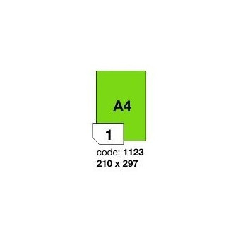 Etikety A4 zelená 210x297 R0120/100ks