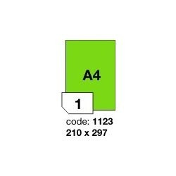 Etikety A4 zelená 210x297 R0120 / 100ks