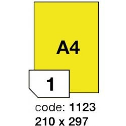 Etikety A4 žlutá 210x297 R0121 / 100ks