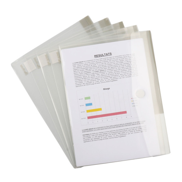 Obálka na suchý zip, transparentní, A4, barva čirá.