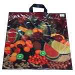 Taška LDPE potisk 44x48 s uchem ovoce / 25ks