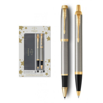 Parker sada IM Brushed Metal GT, roller + kuličkové pero