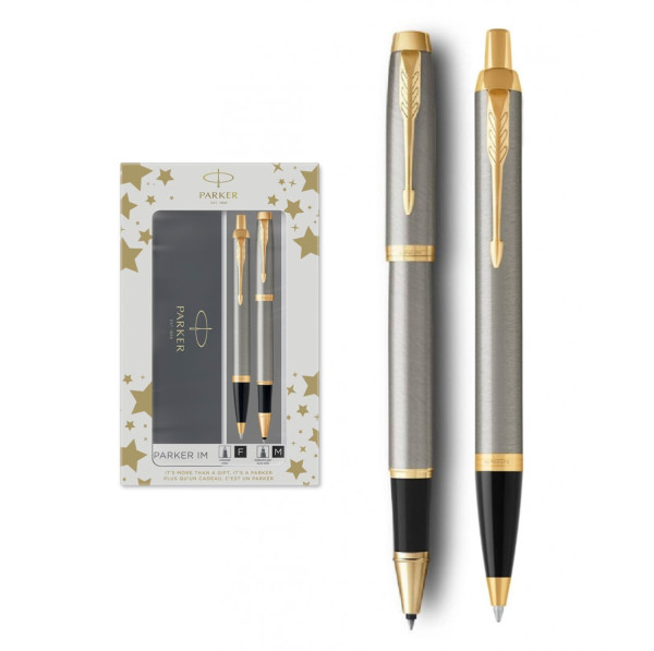 Parker sada IM Brushed Metal GT, roller + kuličkové pero