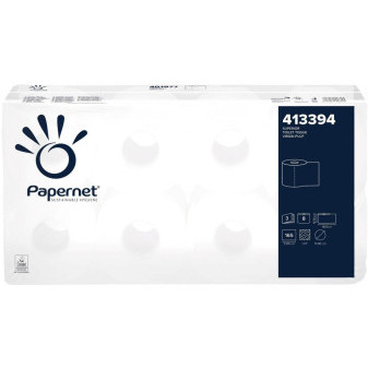 Toaletní papír Papernet, 3VR, celulóza, 8 rolí