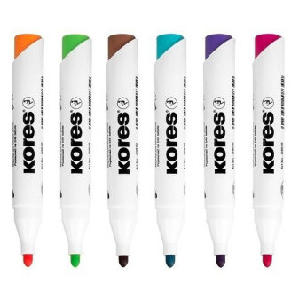 Popisovač Kores XW1, 3.0mm, white board, kulatý, 6ks
