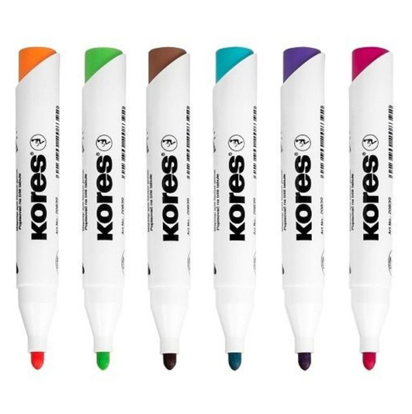 Popisovač Kores XW1, 3.0mm, white board, kulatý, 6ks