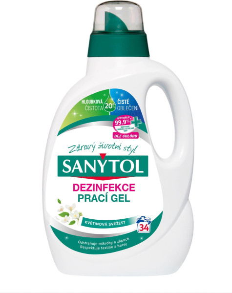 Prací gel desinfekční, Sanytol, 1.7l / 34PD