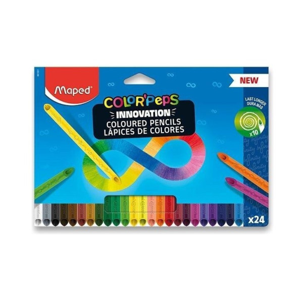 Pastelky Maped, Infinity bezdřevé, 24ks