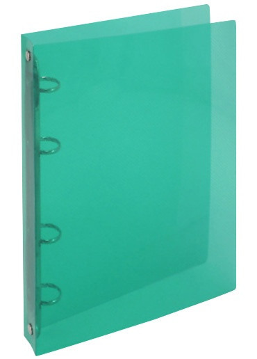 Pořadač A5, PP, 4kr., 2,5cm, průhledná zelená Opaline