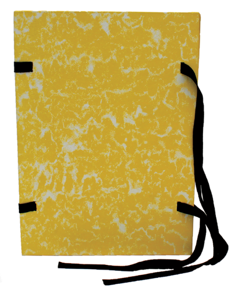 Desky spisové s tkanicí A4, mramor žlutá