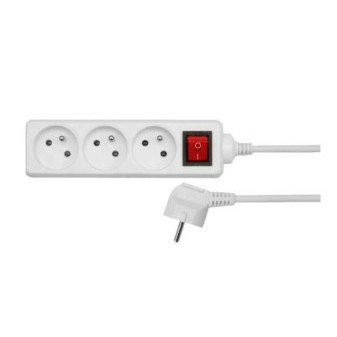 Kabel prodlužovací, 3 zásuvky + vypínač, 5m