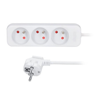 Kabel prodlužovací, 3 zásuvky, 2m