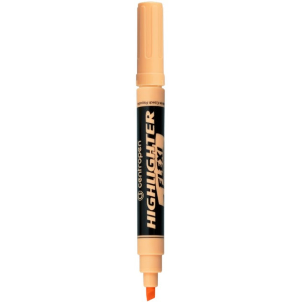 Popisovač zvýrazňovač 8542 flexi, 1-5mm, zkosený, soft oranžová