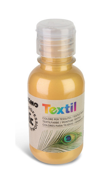 Barva na textil Primo - metal zlatá, 125ml