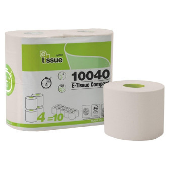 Toaletní papír Tissue, 2VR, bio recykl, 4 role